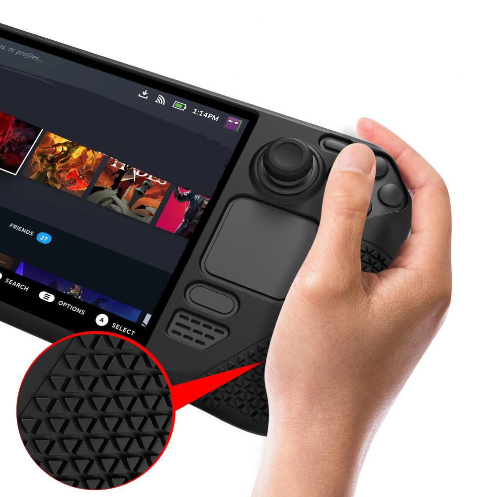 1× Мягкий ТПУ Чехол для Игры, Ударопрочная Кожаная Оболочка, Защитный Чехол для Steam Deck