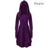 Womens Gothic Punk Cosplay Hooded Cloak Cape Coats Witch Swing Dress Costume