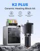 Creality K2 Plus Ceramic Hotend Kit,K2 Plus Quick-swap Nozzle All-Metal Quick-Change Nozzle & 300°C Heating Block Upgrade Parts