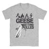 Unisexs Funny Geese Print Pure Cotton Crew Neck Short Sleeve TShirt New Arrival