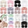 3pcs Wash Face Wristband Headband Set Skin Care Spa Water Absorption Wristbands Women Girls Sweatbands Bathroom Accessories