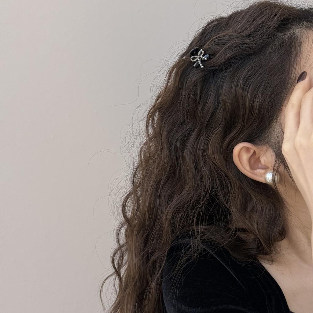 Маленький клип для волос с жемчугом, водой и бриллиантами, Бангс высокого класса, Клип для прически принцессы, Маленький аксессуар для волос