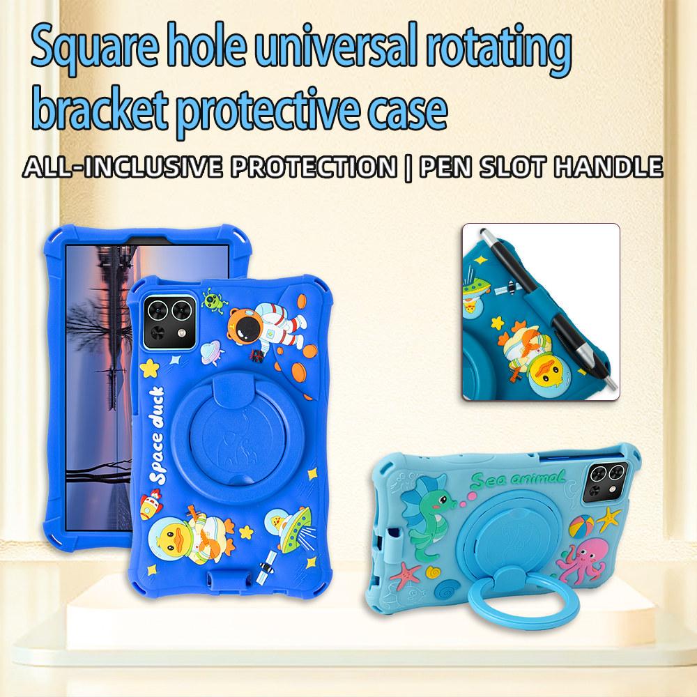 Вращающийся мультяшный мягкий чехол для Samsung Galaxy Tab A7 Lite A9 8.7 дюймов SM-T220 T225 SM-X110 X115 силиконовый детский чехол-подставка для планшета
