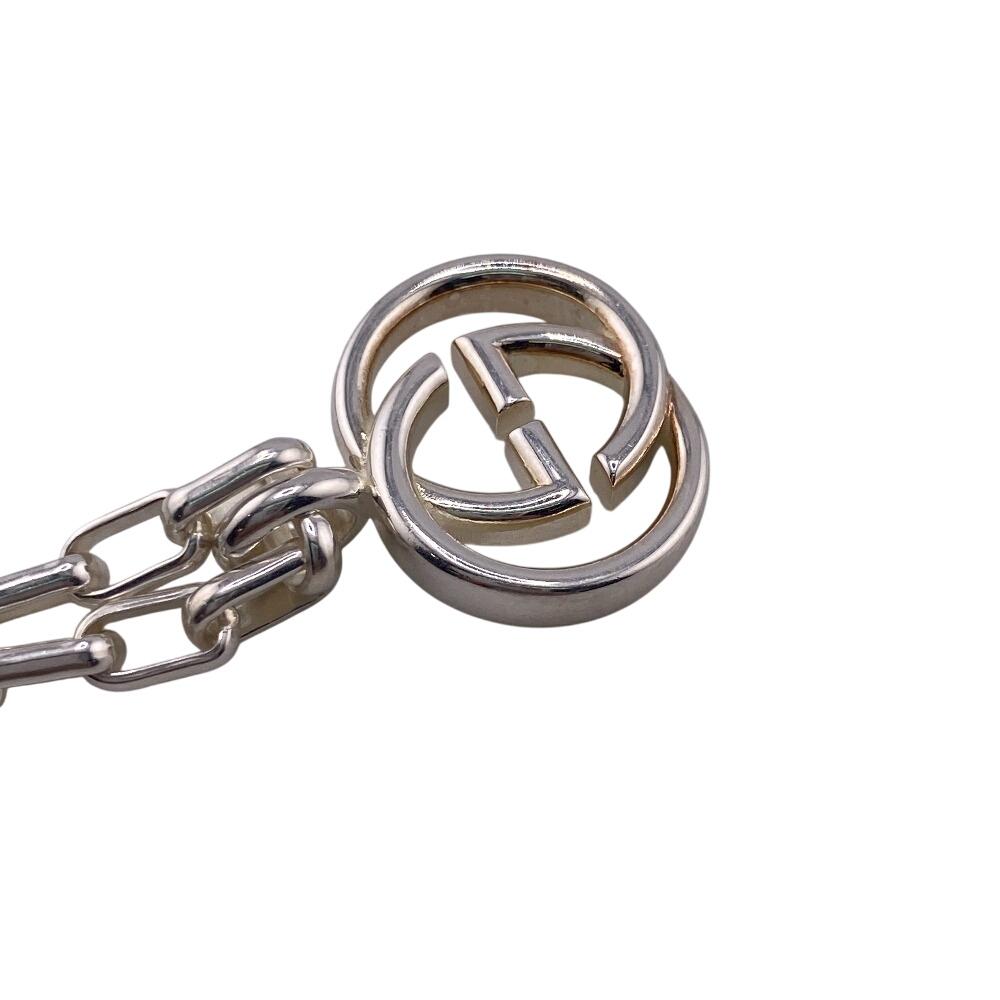 GUCCI Interlocking G Silver Necklace Silver Silver unisex Used