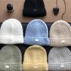 Japanese Style Small Blue Knitted Hat with Large Head Circumference and Face Women's Autumn and Winter Ear Protection Warm Woolen Hat for Men