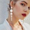 Trendy European & American-Style Imitation Pearl Pendant Earrings for Women
