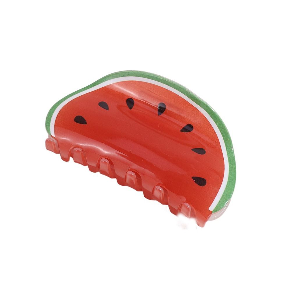Pitaya Ponytail Holder Srawberry Women Shark Clip Fruits Hair Claw Korean Hair Clips Watermelon