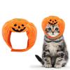 Adjustable Cat Pumpkin Headwear Halloween Pet Pumpkin Cap Creativity Pet Pumpkin Hat