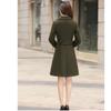 Tooxika New Solid Color Slim Fit Mid-length Woolen Coat Waisted Women's Woolen Coat