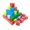 25pcs Montessori Colorful Wood Cube Blocks Bright Assemblage Block Early Educational Early Learning