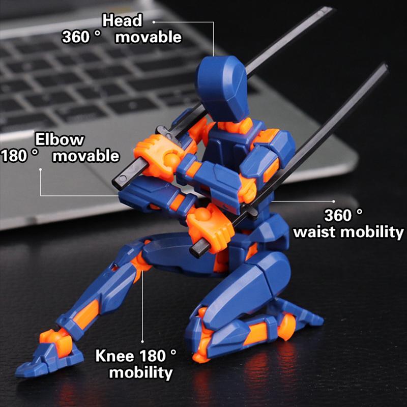 Action Figure Set, Giant Sword Robot Action Figure 3D Printed Robo 13 Action Fidget Toys Figure Articulated, Collectors Desktop
