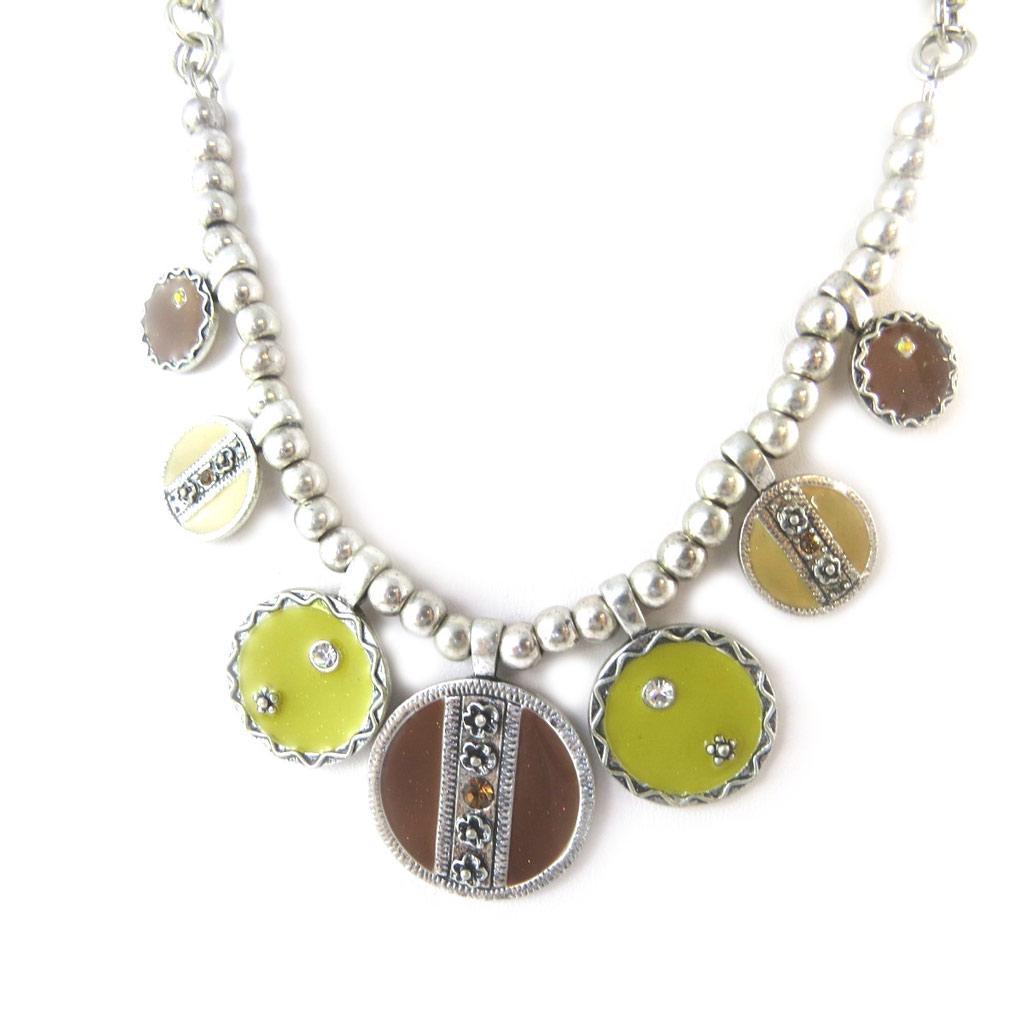 Les Trésors De Lily [C5342] - Дизайнерское колье «Эсмеральда», коричнево-желтый