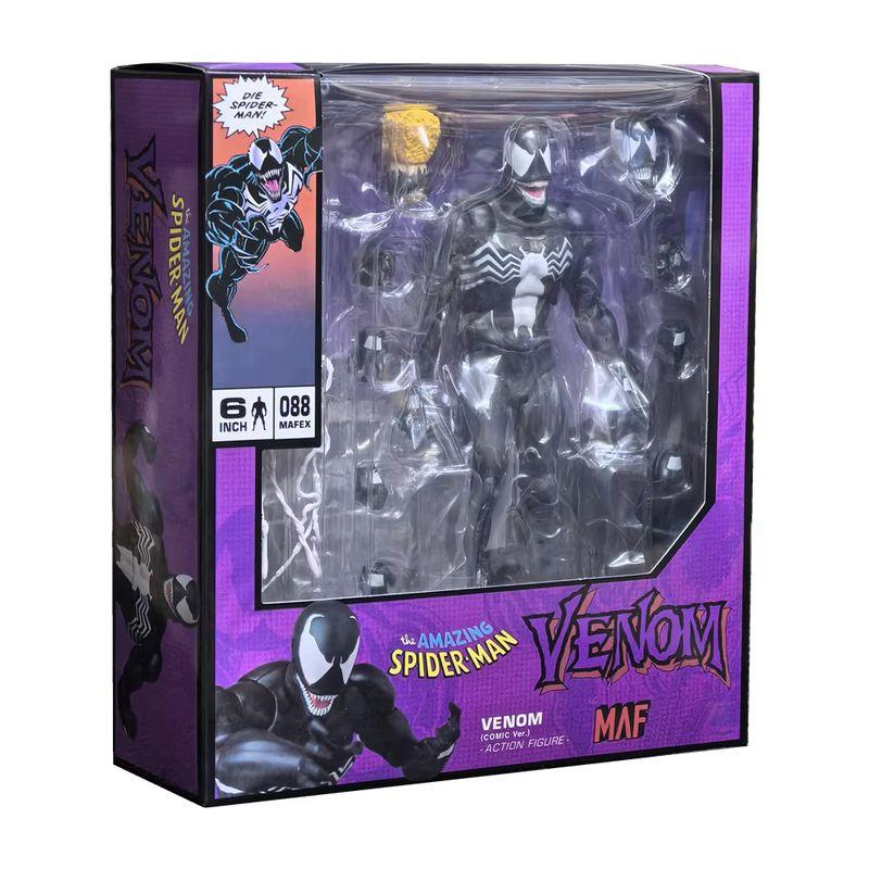 Веном Марвел - Человек-Паук Mafex 088 Фигурка Действия Веном S.H.Figuarts Карнаж Веном Сустав Руки Подвижный Коллекционная Миниатюрная Игрушка Подарок