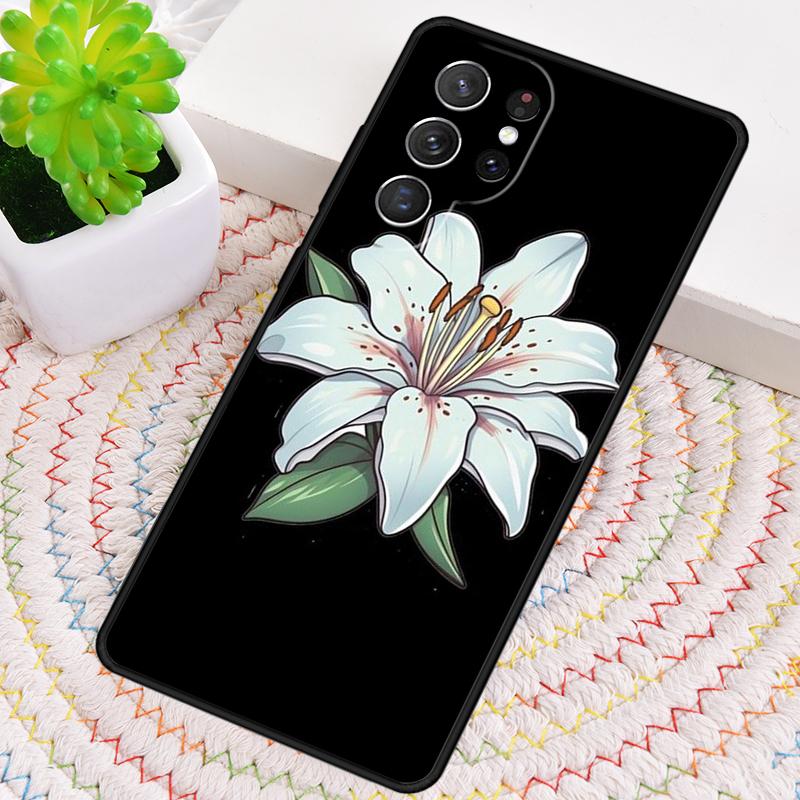 Силиконовый чехол для телефона с цветами лилии для Samsung Galaxy note 10 pro S26 S25 S24 S23 S22 S21 Plus S25Ultra Capa Cover