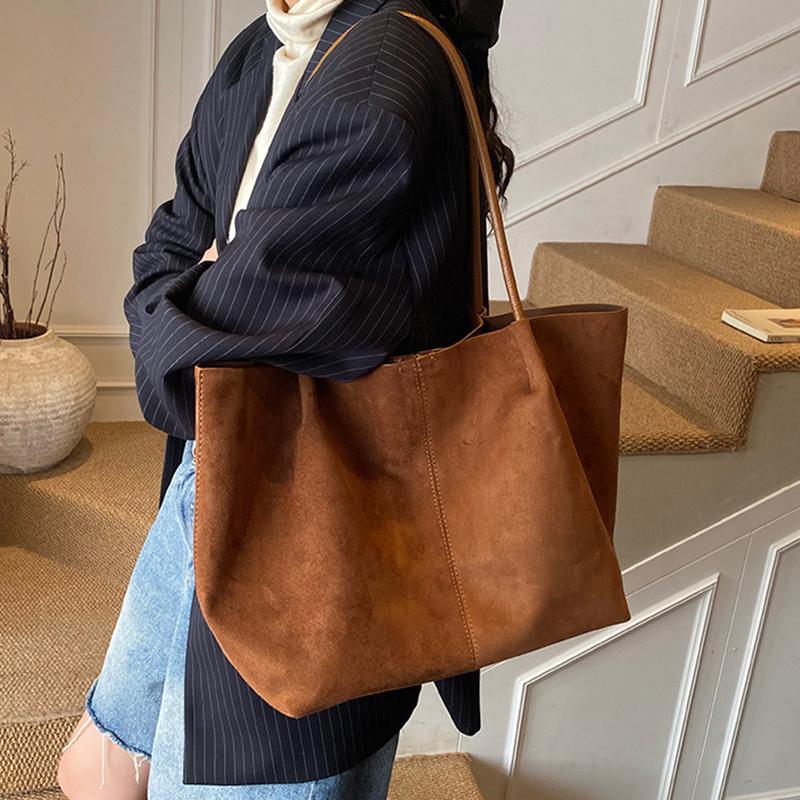 Новая осенне-зимняя ретро-замшевая сумка через плечо, модная и повседневная женская сумка для ежедневных поездок на работу с маленькой сумкой