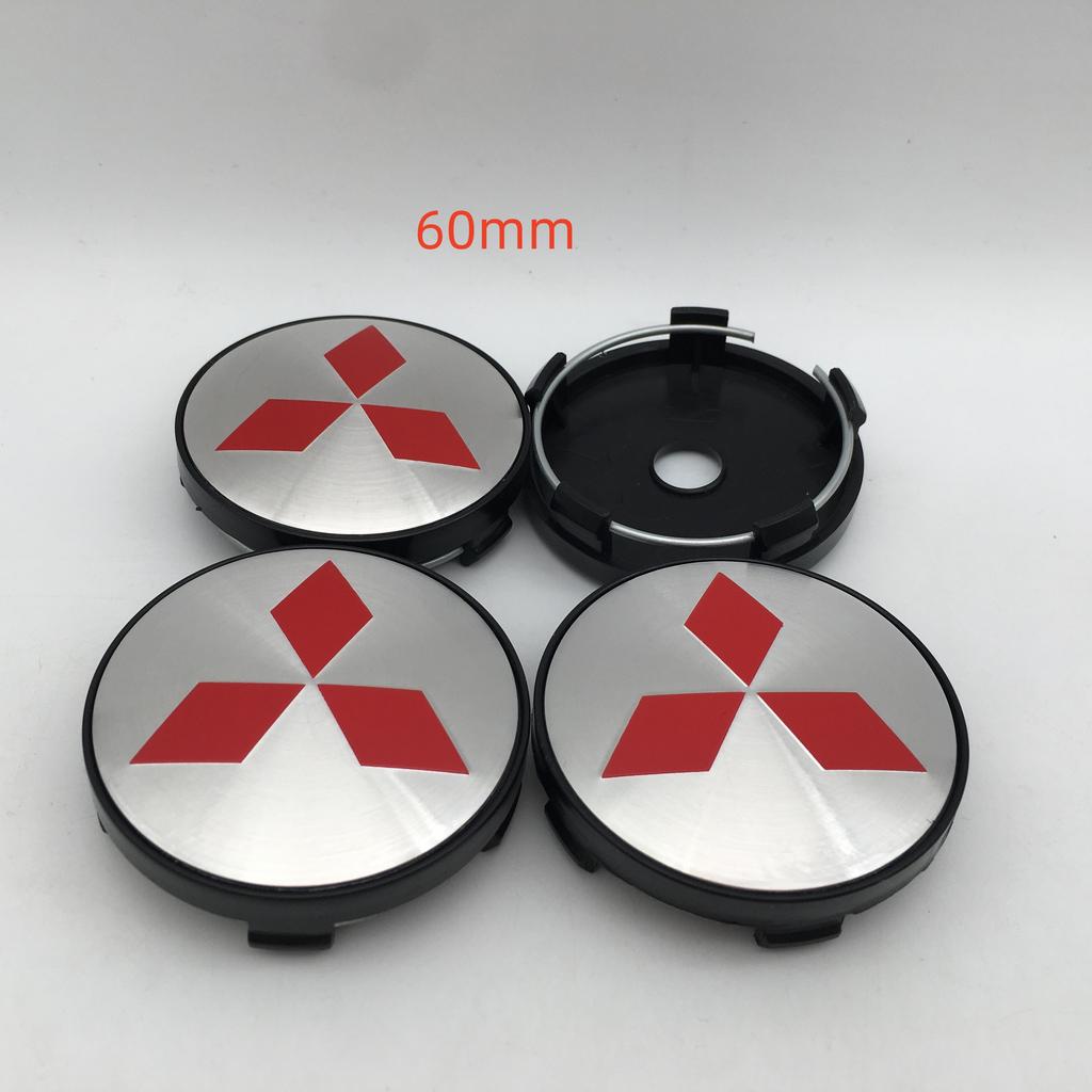 4pcs 3D 56mm 60mm 68mm for Mitsubishi Car Wheel hub Center Cap emblem Badge covers sticker Decals styling auto Accessories