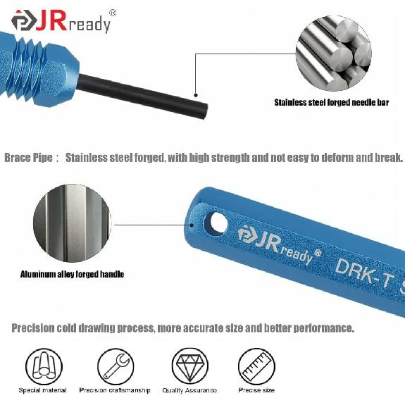JRready ST5228 Extractor Tools,Removal Tools Kit for JST/AMP .062" /Molex .062" & .093” Pin and Socket Connectors, Male and Female Connector Tube