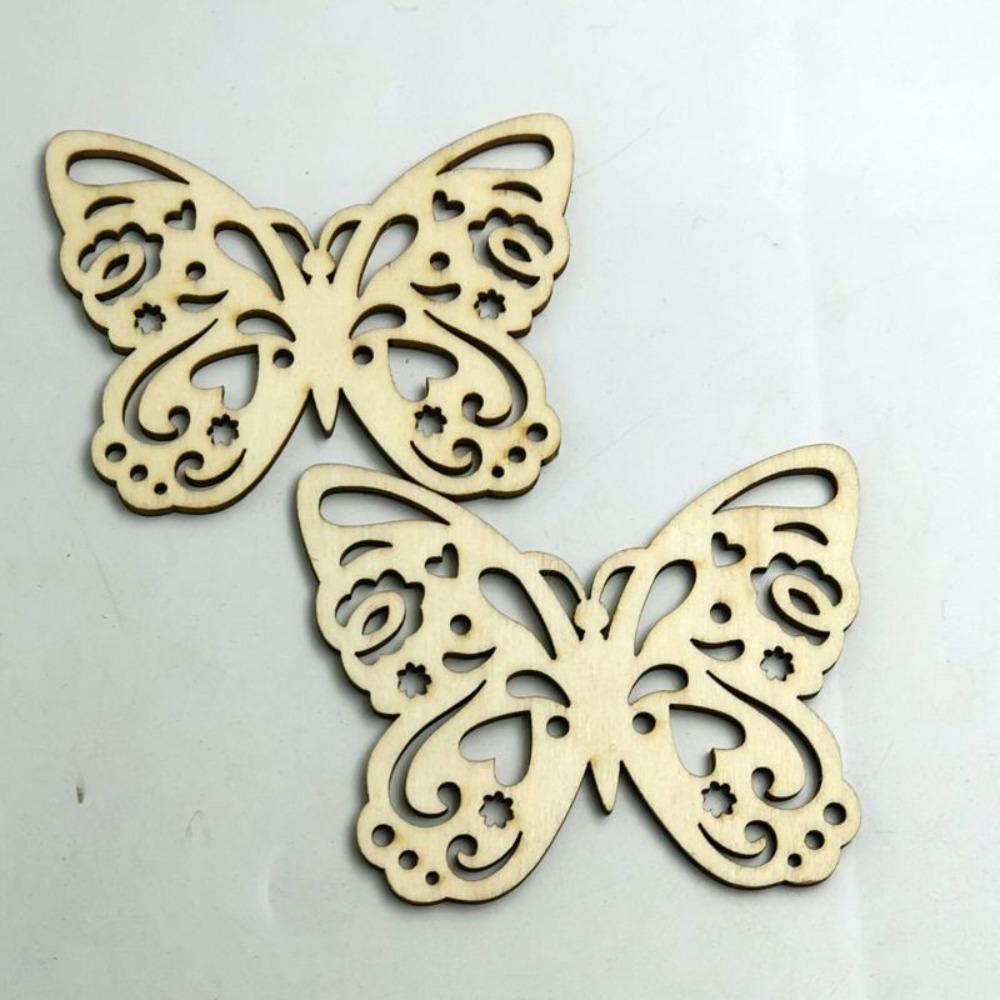 10 шт. 90 мм*69 мм Незаконченные деревянные вырезы Деревянная заготовка Деревянные украшения Подвесные украшения