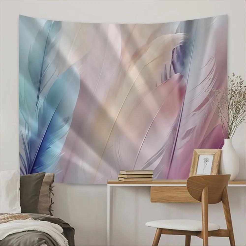 Colorful Feather Creative Background Cloth Home Wall Decoration Tapestry Office Living Room Tapestry