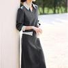 Design Shirt Collar Sweatshirt Suit for Women's Autumn New Casual Simple Skirt Two-piece Set