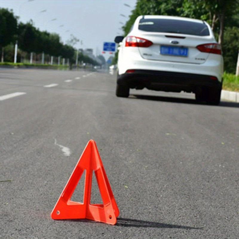 1 шт. Портативный автомобильный светоотражающий дорожный предупреждающий знак, треугольный складной твердый стоячий штатив, дорожные аварийные принадлежности для автомобиля