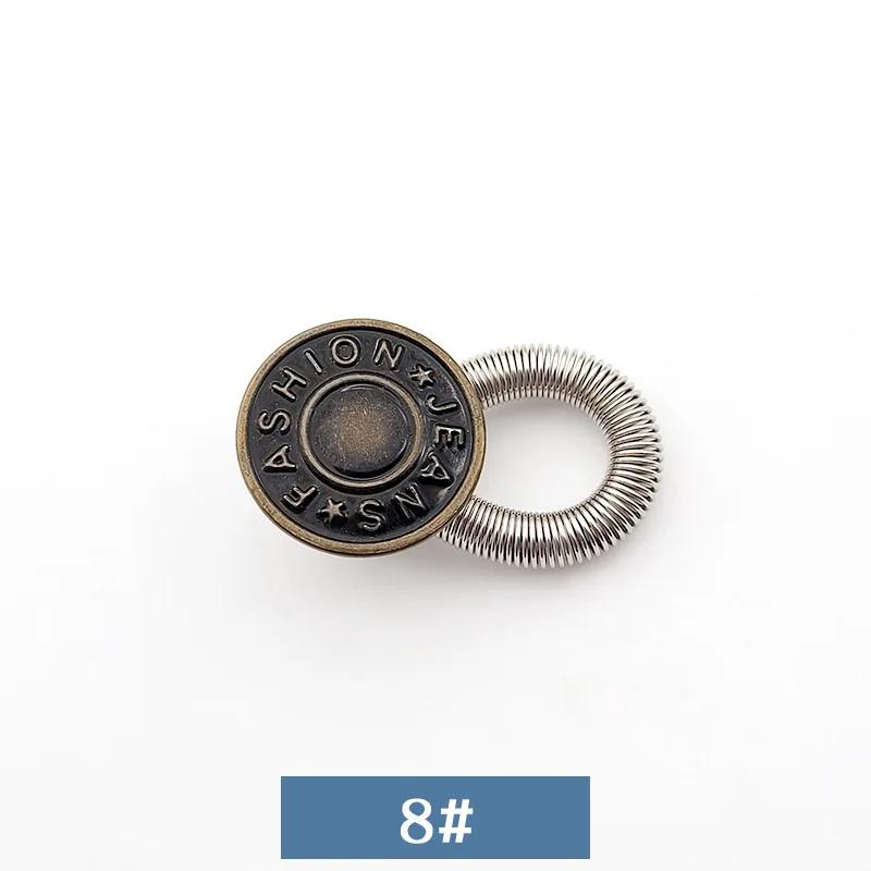 Detachable Jeans Waist Adjustment Buckle Metal Button Extender for DIY Pants Jeans Free Sewing Waist Extenders Buttons