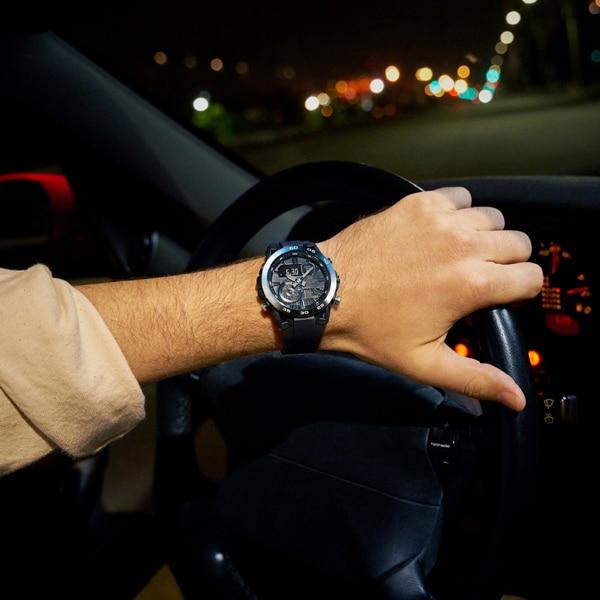 Casio Men's EDIFICE ECB-40YNP-1AJF [EDIFICE Nighttime Drive Series] Round Watch Digital Analog