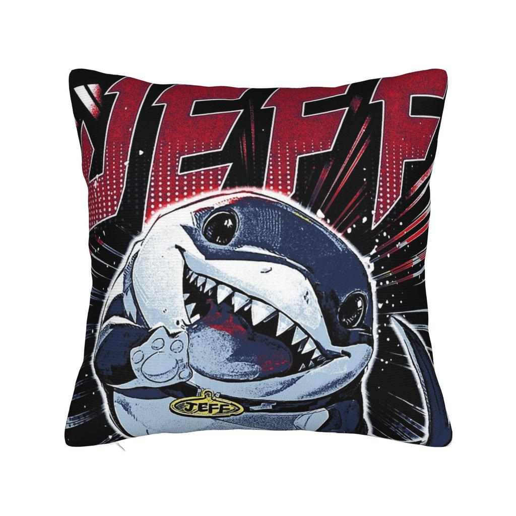 Подушка-чехол для подушки из мягкой ткани с изображением Джеффа Акулы-Земли, Подарок, Чехол для подушки, Домашний, Квадратный, 18"