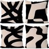 Black and White Geometric Pattern Pillow Covers Set ,,sofa and Chair Cushion Covers, Home Bedroom Room Decoration