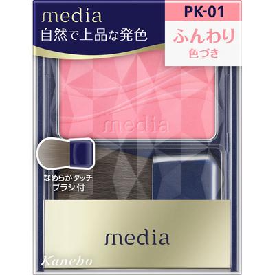 Media Bright Up Cheek S PK-01 2,8 г Косметика для кожи Применение: Нанесите румяна на кисть и растушуйте тыльной стороной ладони перед использованием.. После ри