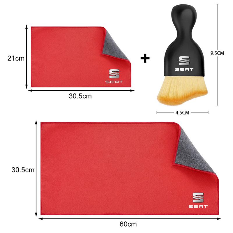 Car Interior Cleaning Soft Brush Car Wash Towel Microfiber Cleaning Rag Cloth for Seat 6J Toledo Exeo Cordoba FR MK3 Leon 1 2 3 Ateca Ibiza