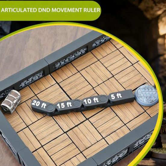 Сочлененная линейка для D&D, гибкая цепная измерительная линейка для настольных игр, съемные звенья по 1 дюйму для измерения кривых и углов