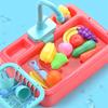 Kids Kitchen Toys Pretend Simulation Electric Dishwasher Child Kitchen Wash Basin Sink Role Playing Toys for Kids Girls Gifts