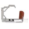 Camera Cage with Wood Handle Anodized Anti Slip Easy To Install Camera Video Cage for Nikon ZFC Silver