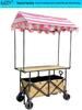 Portable Night Market Mobile Stall with Foldable Table and Four Wheels