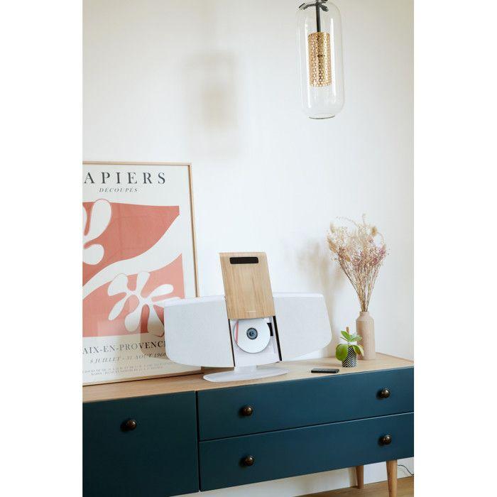 Micro-chaîne stéréo thomson mic401bt - lecteur cd, bluetooth, radio fm, réveil, aux-in, port usb, télécommande