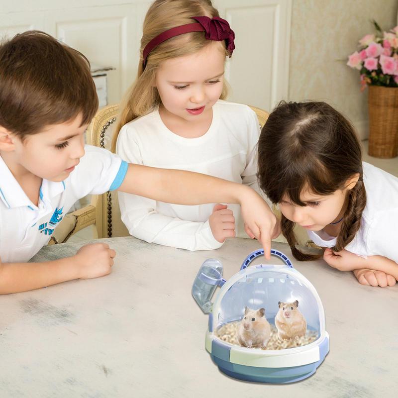 Клетка-переноска для мелких животных Клетки для мелких животных Переноска для хомяка Конструкция, устойчивая к грызению Переноска для мелких животных Клетки для хомяка Портативные