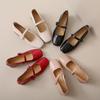 2025 Spring Patent Leather Women Mary Jane Shoes Fashion Soft Sole Shoes Elegant Wedding Party Shoes