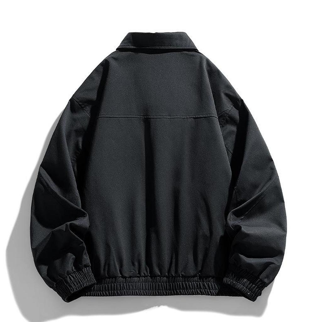 Men's High Sense Of Everything With Solid Color Jacket Trend Casual Lapel Coat Plus Size Loose Plus Size Top