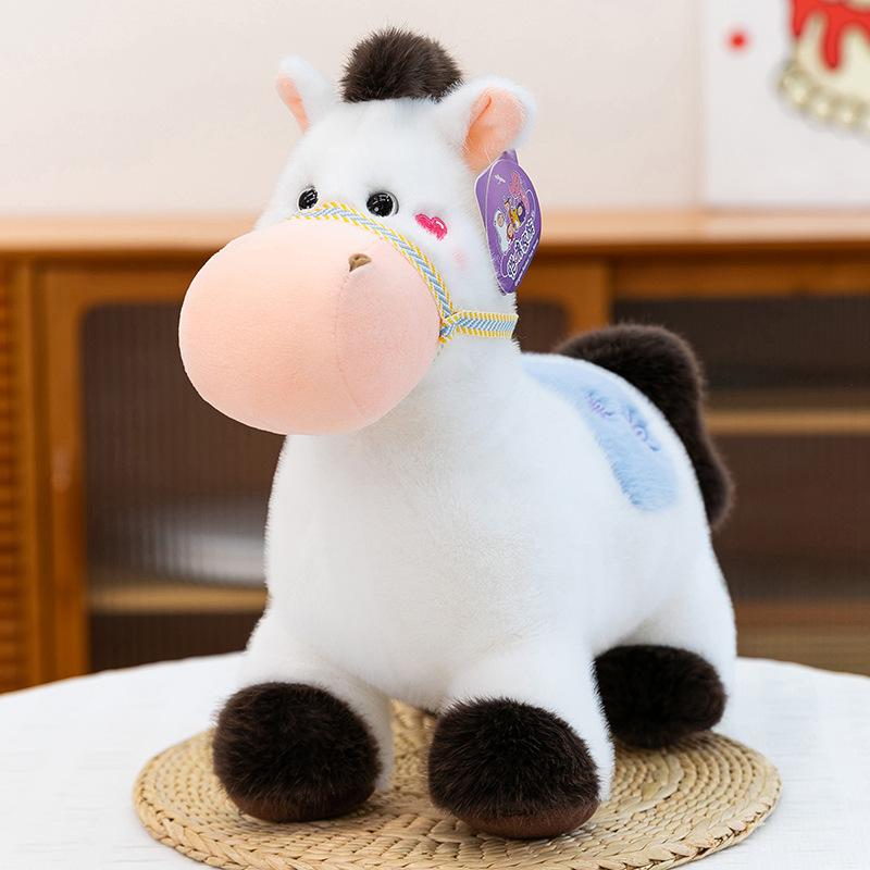 Cartoon Small Horse Cloth Plush Toy Grassland Scenic Area Souvenirs Year of The Horse Mascot Home Decoration