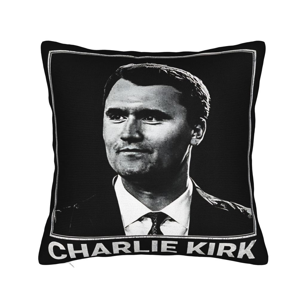 Charlie Kirk Miner Pillow Case  Comfy Pillow Cover For Sofa Car Home Decor Funny Cushion Cover