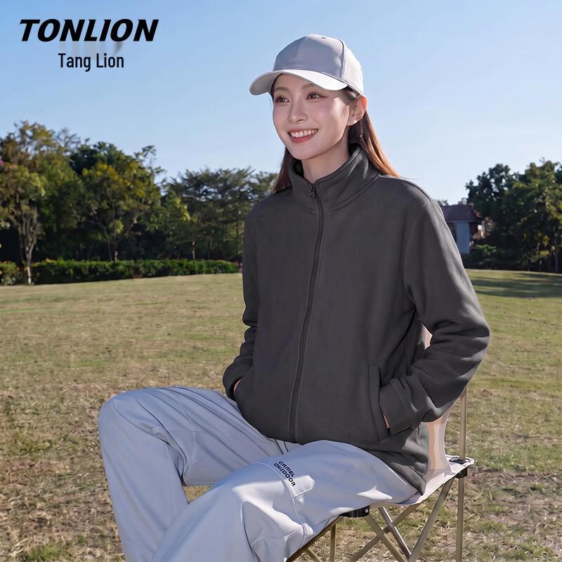 Женская флисовая утолщенная куртка TonLion с воротником-стойкой