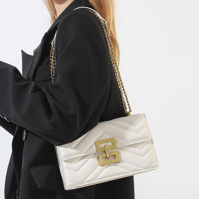 Маленькая квадратная сумка Женская высококлассная универсальная нишевая сумка-цепочка Ромбовидная сумка через плечо