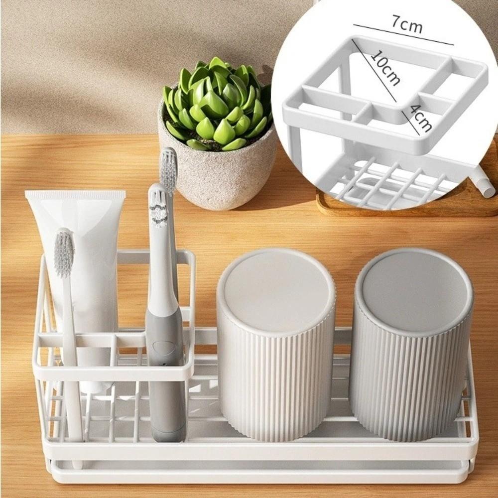 Multifunctional Toothbrush Holder Rust-Resistant Toothpaste Holder New Bathroom Organizer Bathroom