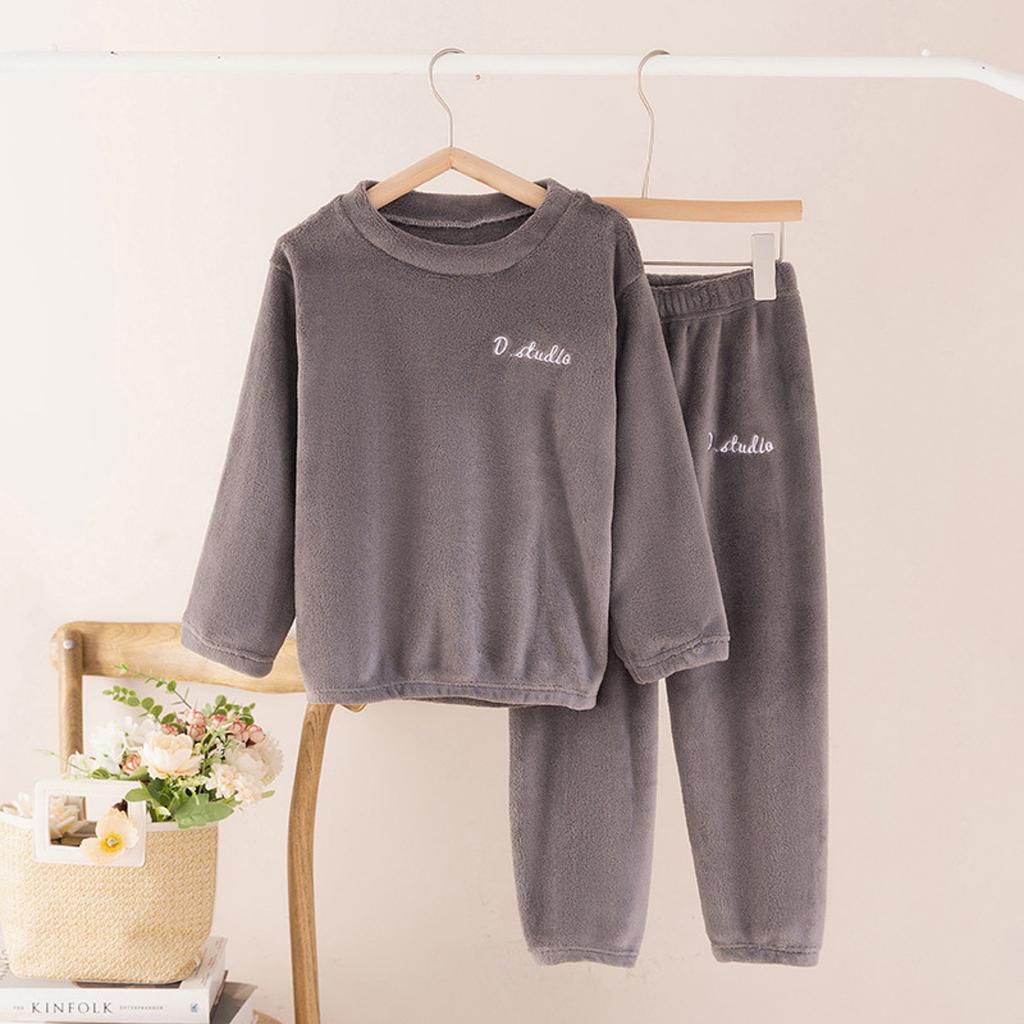 Children's Coral Velvet Pajamas Set Children's Facecloth Homewear