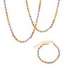 Jewelry Style Design Necklace Women'S Electroplated Color Gold Twist Rope Chain Set