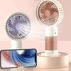 Simple Home Desktop Mini USB Rechargeable Small Fan Small Electric Fan for Students with Mobile Phone Holder Dormitory