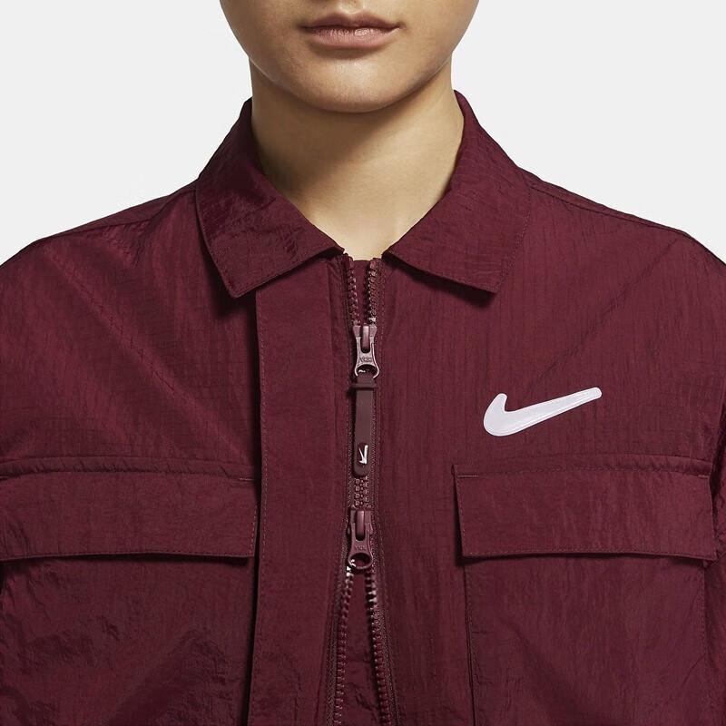 Nike Как W Nsw Swoosh Тканевая Повседневная Рубашка-поло с Длинным Рукавом Куртка Унисекс DR5621-638