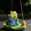 Ceramic Little Frog Incense Insertion Personalized Creative Thread Fragrance Holder Funny Handicraft Incense Burner Sandalwood