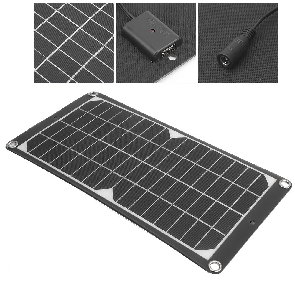 Portable Monocrystalline Solar Panel Flexible USB Port 10W for Outdoor Emergency Charging